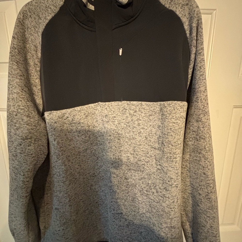 Champion Men's Two-Tone Gray Zip-Up Sweater